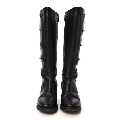 Chanel Calfskin CC Turnlock High Boots 38 Black 2 of 8