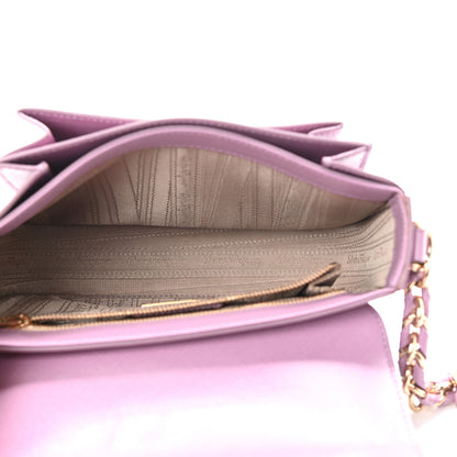 Salvatore Ferragamo Saffiano Sandrine Shoulder Bag Purple 8 of 11