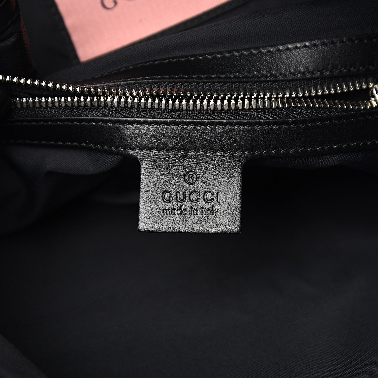 Gucci Calfskin Small GucciGhost Drawstring Backpack Black 6 of 11