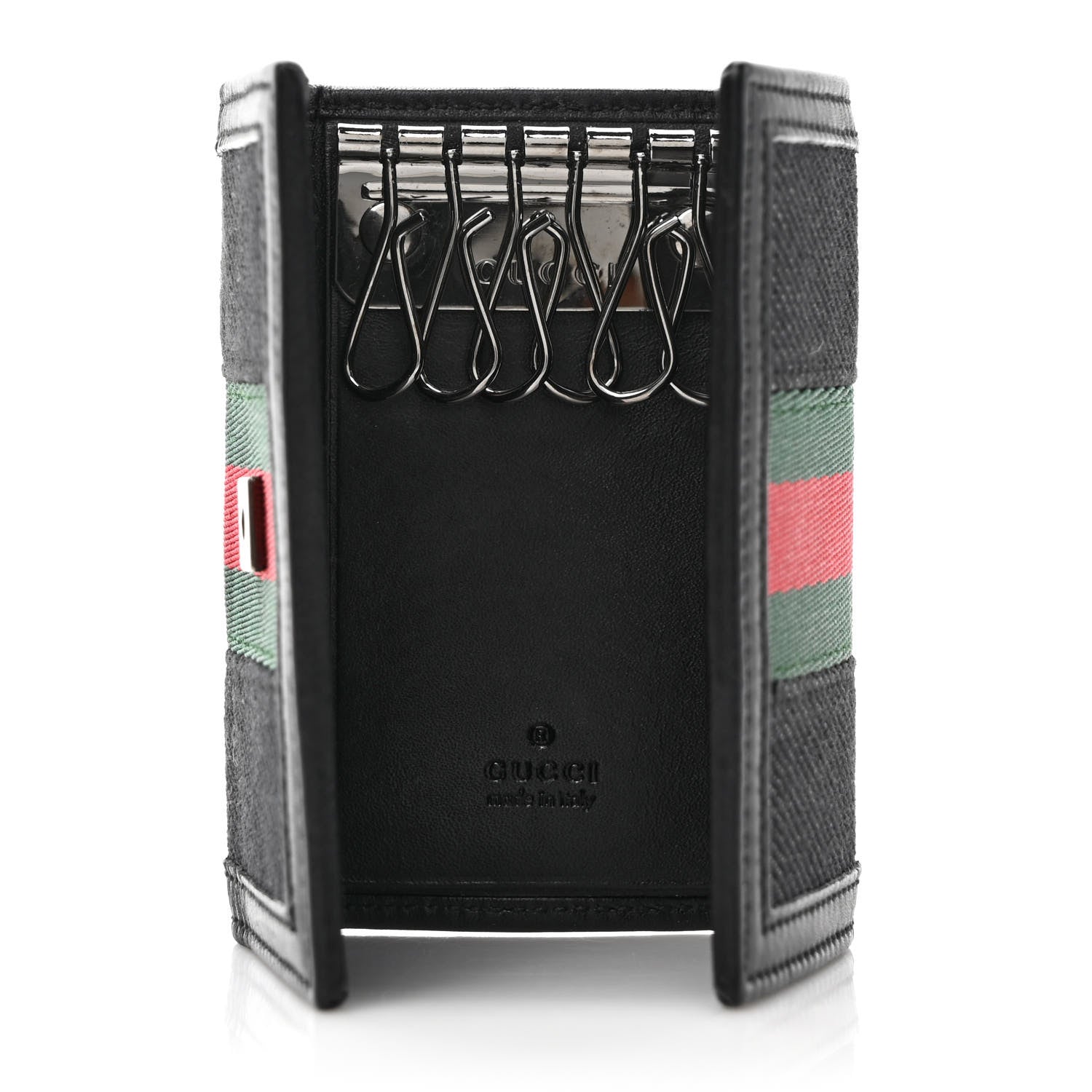 Gucci Denim Web 6 Key Holder Case 5 of 8