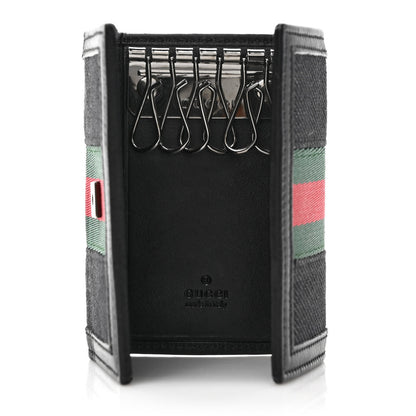 Gucci Denim Web 6 Key Holder Case 5 of 8