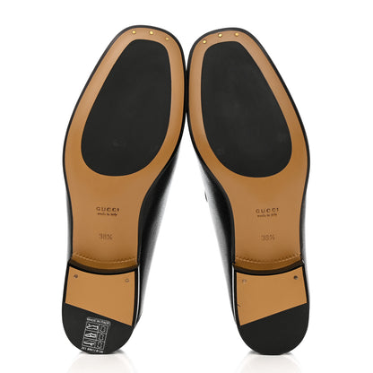 Gucci Goatskin Womens Horsebit Mid-Heel Loafers 38.5 Black 5 of 8