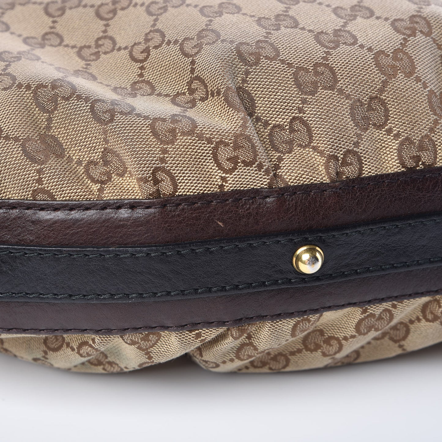 Monogram Medium Interlocking Hobo Dark Brown