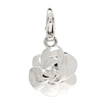 Chanel 18K White Gold Camellia Flower Charm 1 of 4