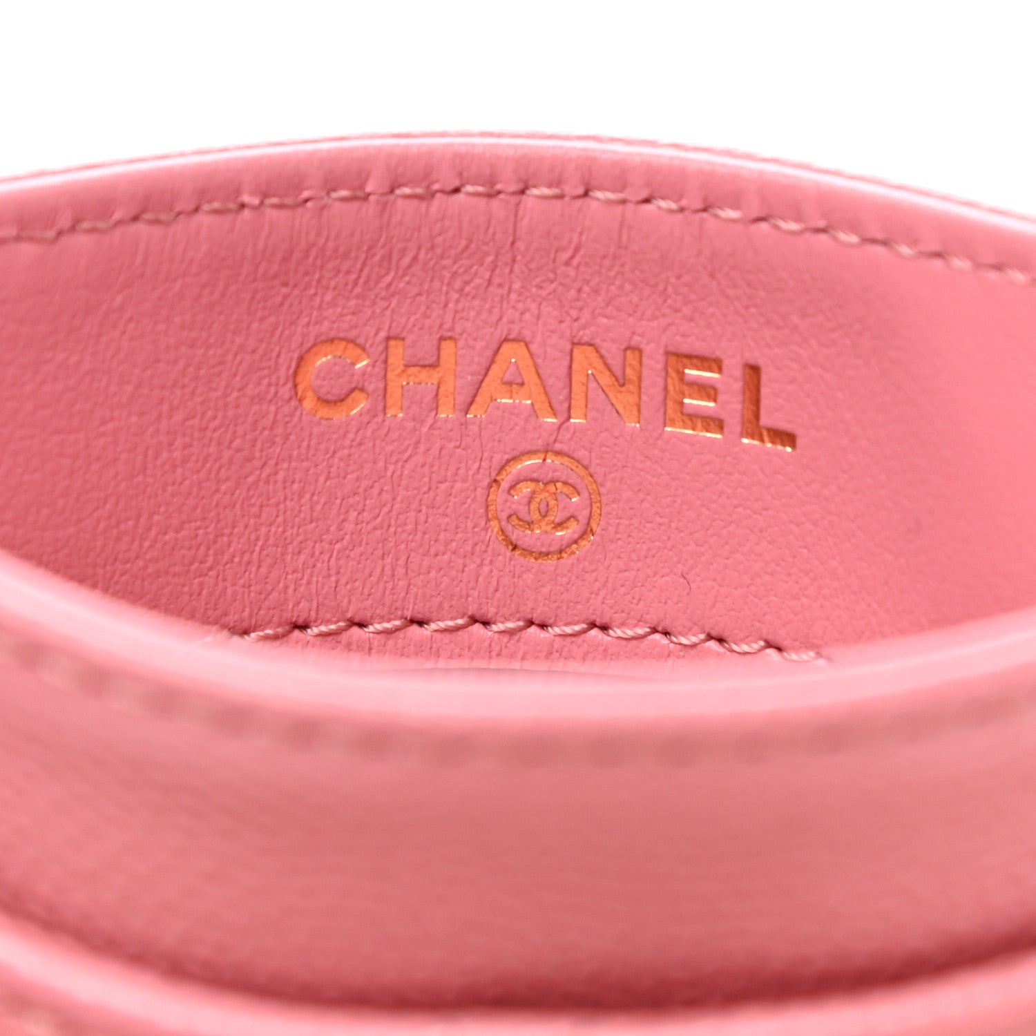 Chanel Caviar Quilted Card Holder Dark Pink 6 of 9