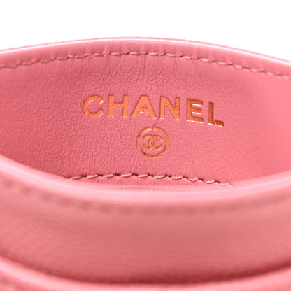 Chanel Caviar Quilted Card Holder Dark Pink 6 of 9