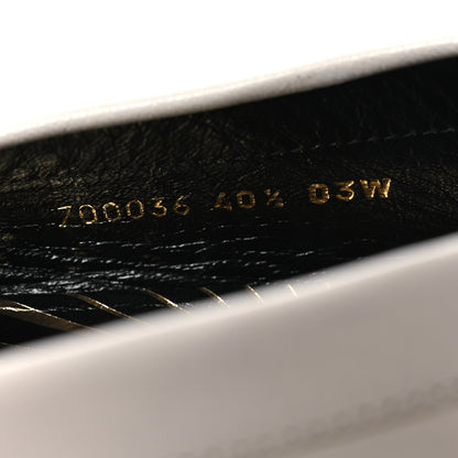 Gucci Goatskin Womens Logo 15mm Loafers 40.5 Mystic White 10 of 14