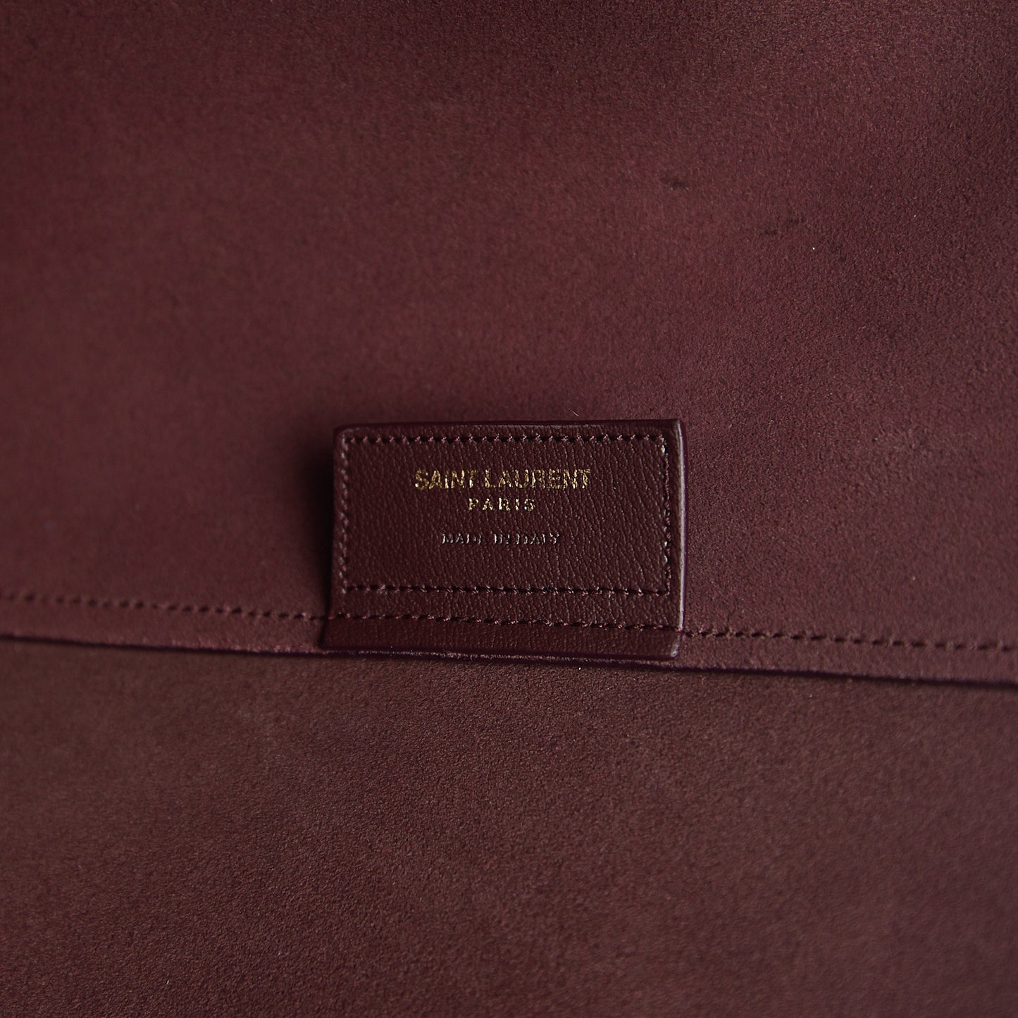 Calfskin Large Shopping Tote Bordeaux