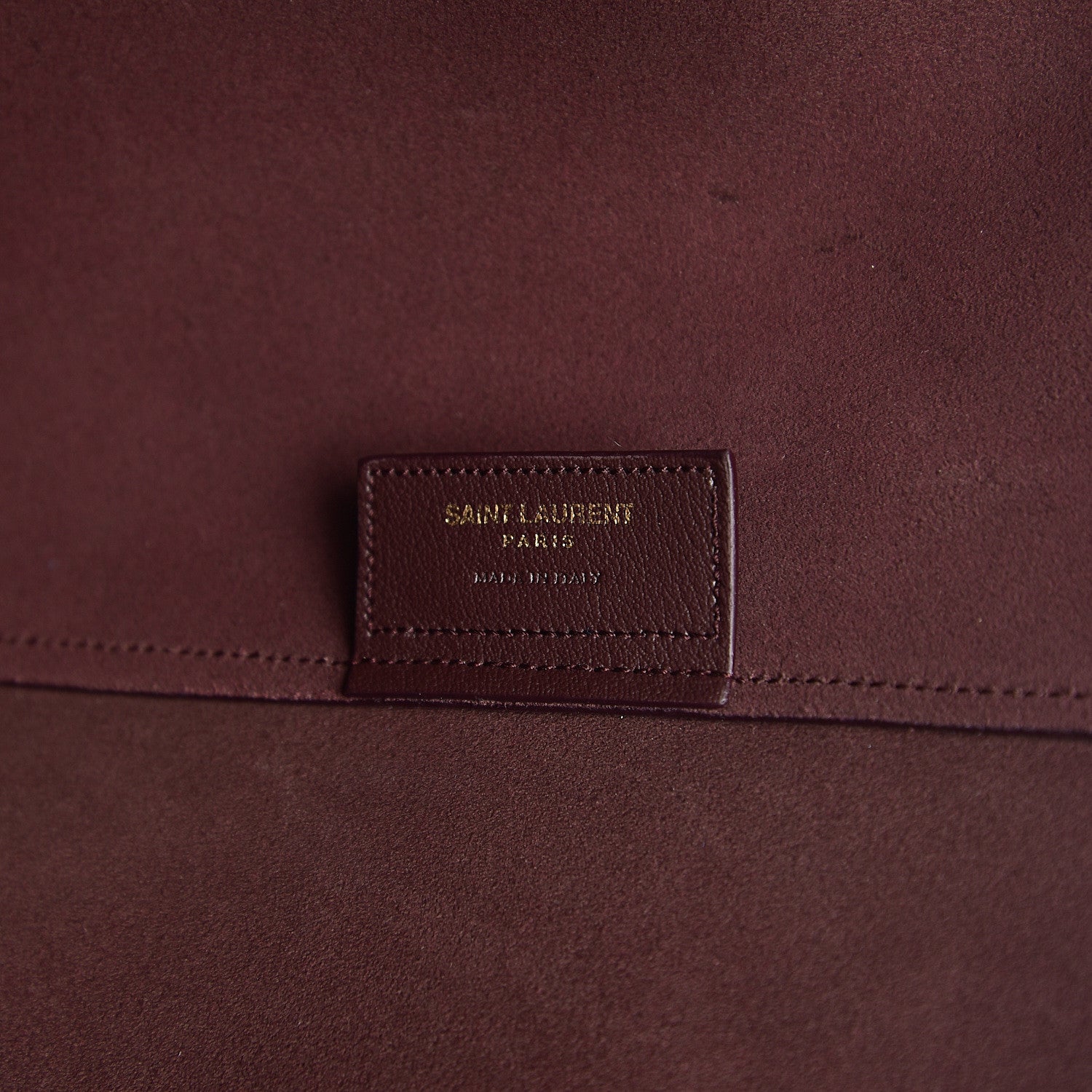 Saint Laurent Calfskin Large Shopping Tote Bordeaux 5 of 9