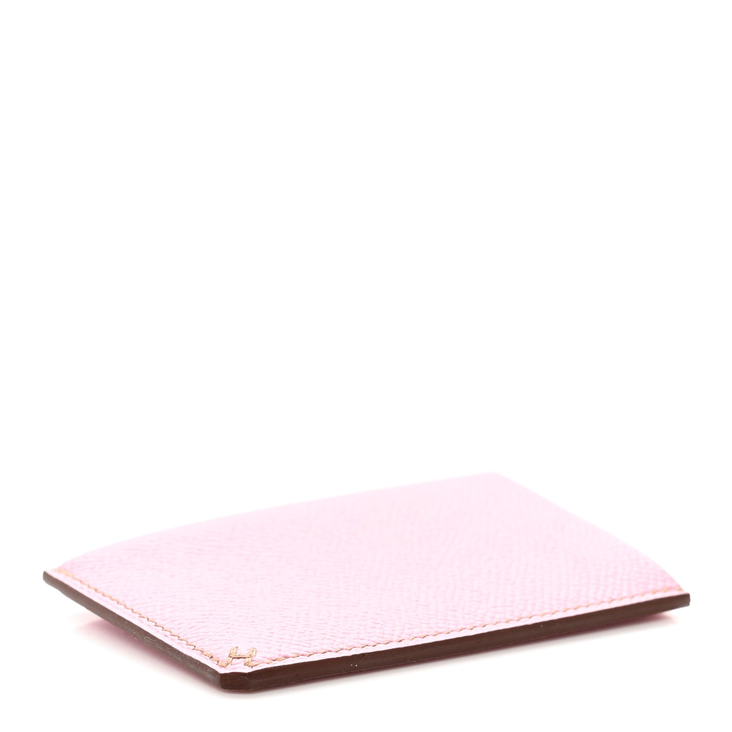 Epsom H Sellier Card Holder Mauve Sylvestre Biscuit