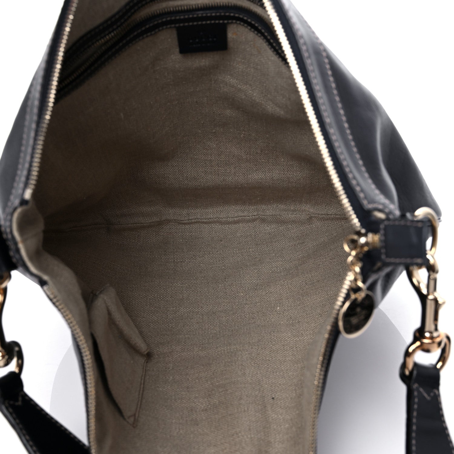Gucci Calfskin Web Strap Hobo Black 4 of 14