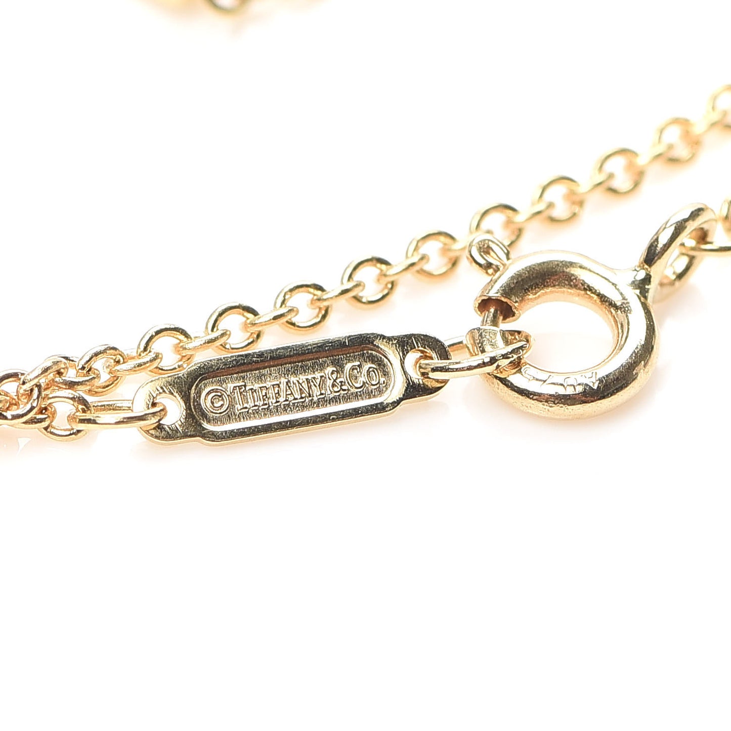18K Yellow Gold Diamond T Double Chain Bracelet