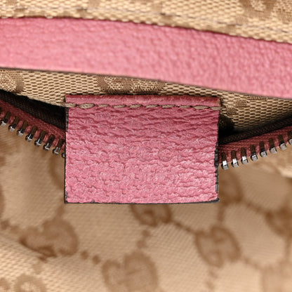 Gucci GG Monogram Web Double Pocket Belt Bag Pink 8 of 13