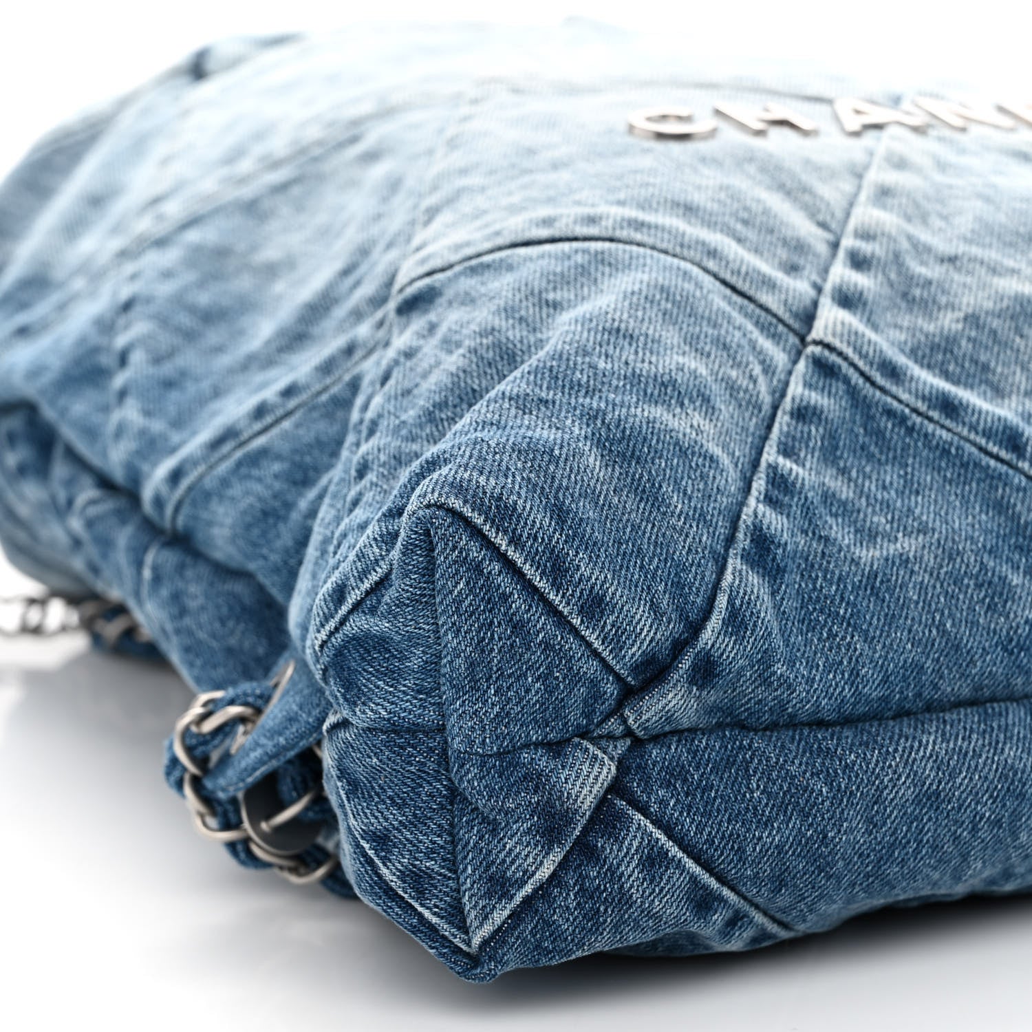 Chanel Denim Quilted Chanel 22 Backpack Blue 9 of 10