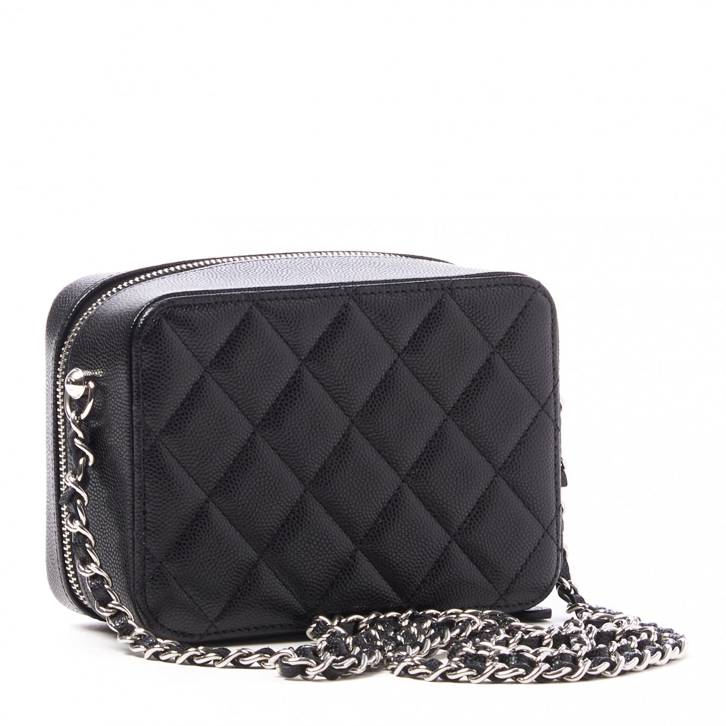 Caviar Quilted Camera Bag Black