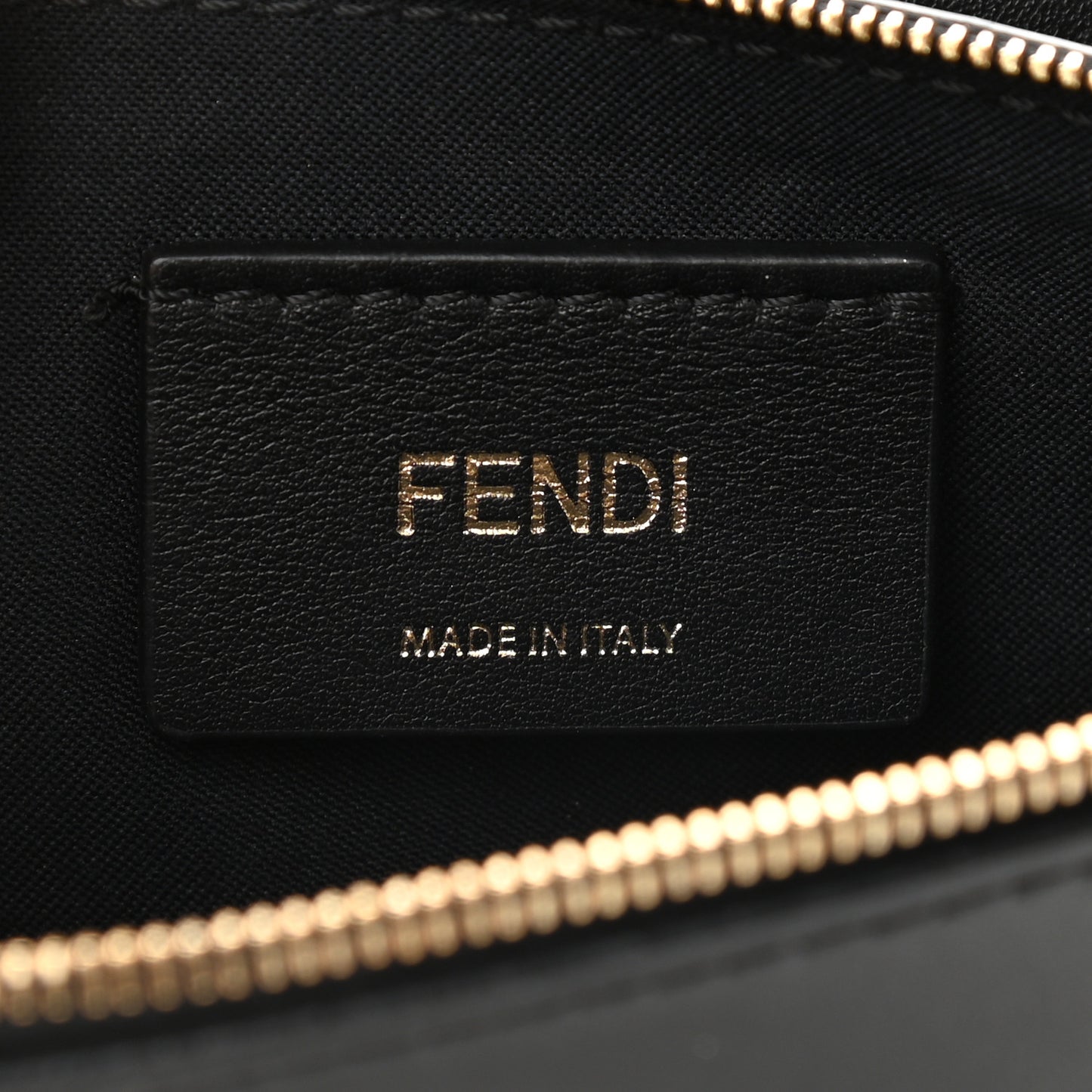 Vitello Liberty F is Fendi Studded Medium Envelope Wallet on Chain Black