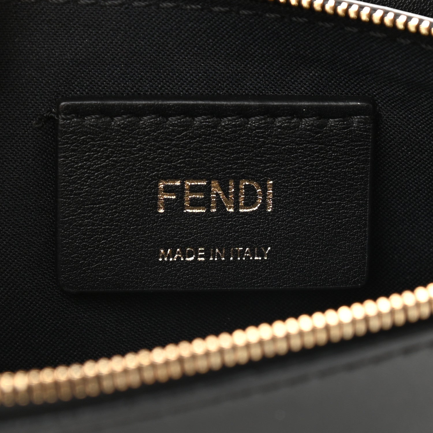 Fendi Vitello Liberty F is Fendi Studded Medium Envelope Wallet on Chain Black 6 of 10
