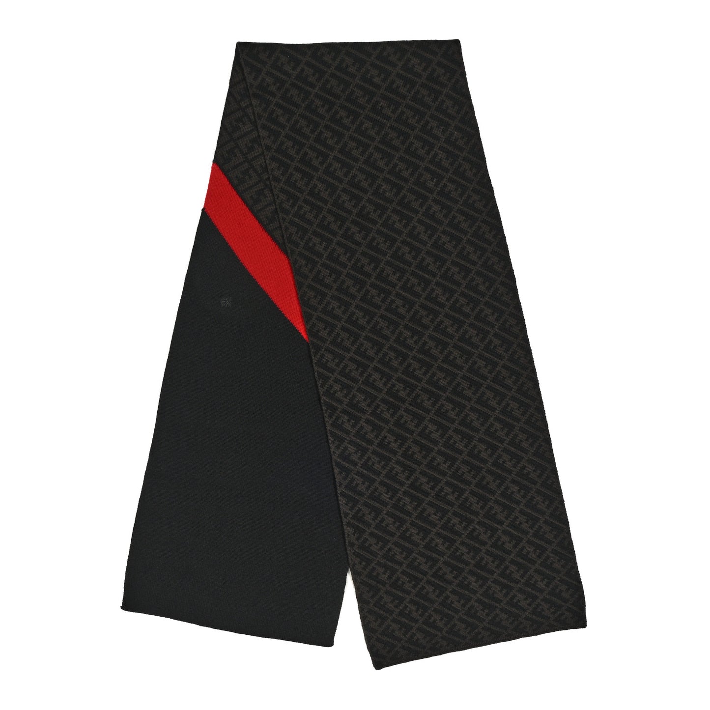 Wool FF Scarf Fango Moro Rosso