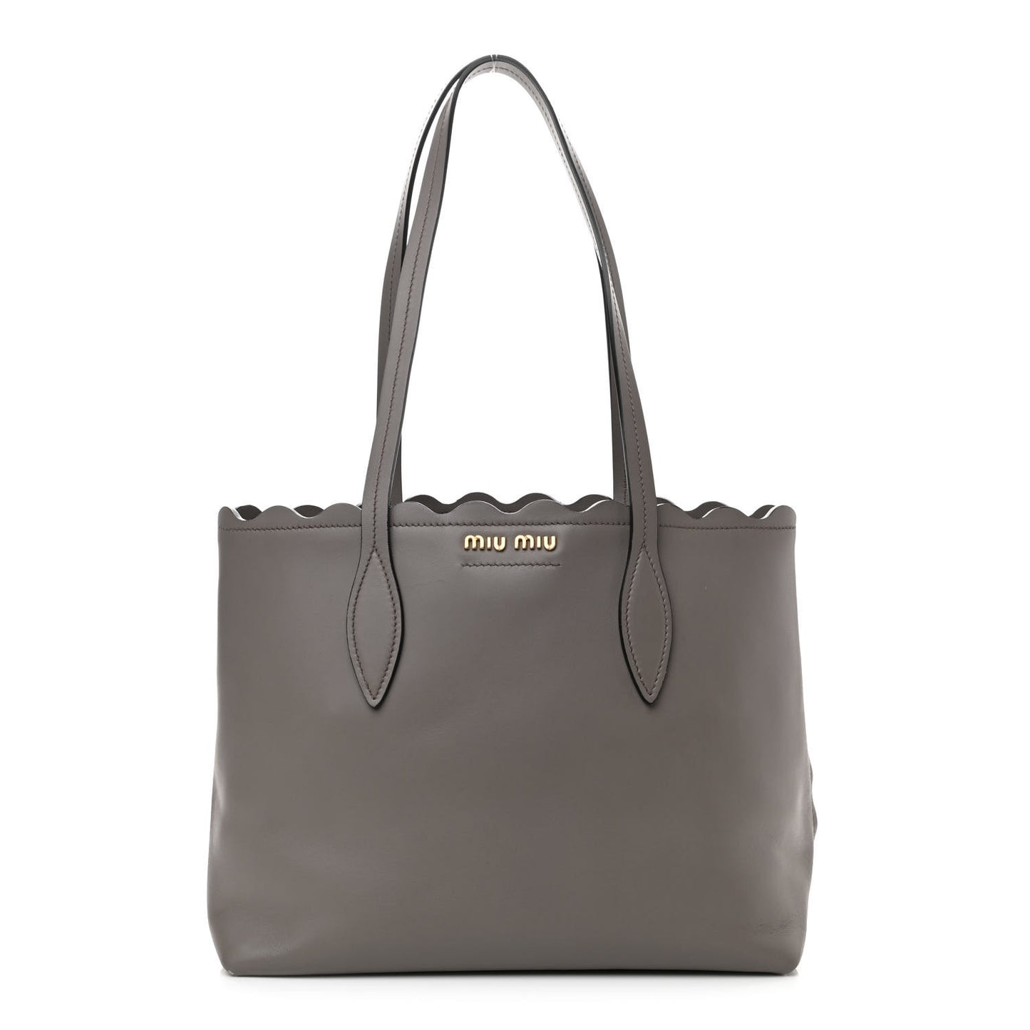 Nappa Scalloped Tote Argilla