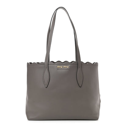 Miu Miu Nappa Scalloped Tote Argilla 3 of 13