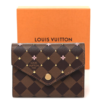 Louis Vuitton Damier Ebene Studded Victorine Wallet 7 of 7