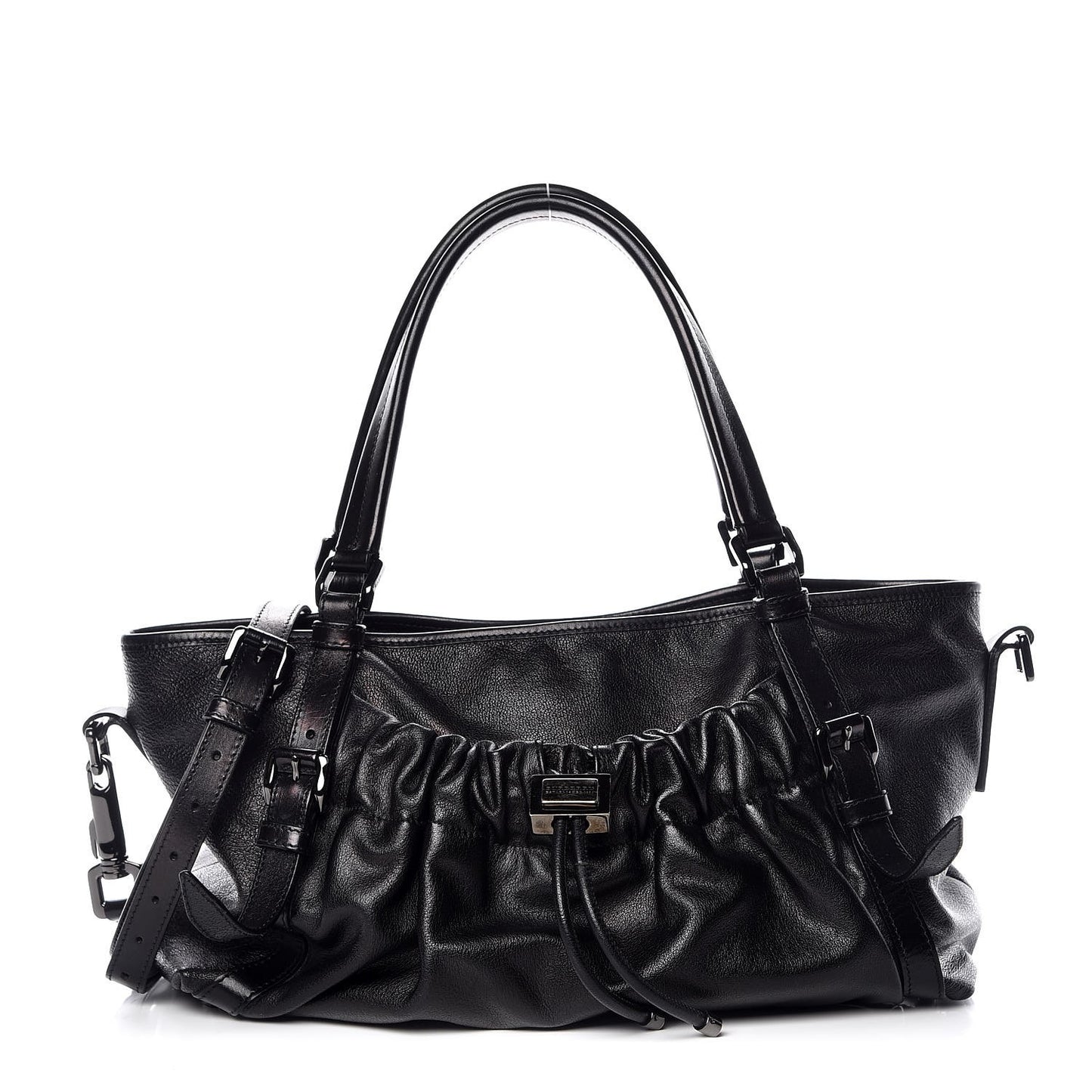 Calfskin Dallinger Satchel Black