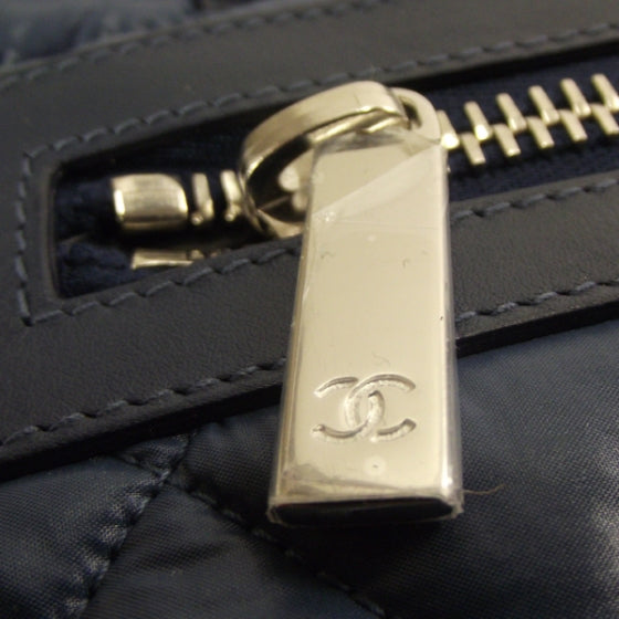 Chanel Nylon Coco Cocoon Large Tote Blue 8 of 11
