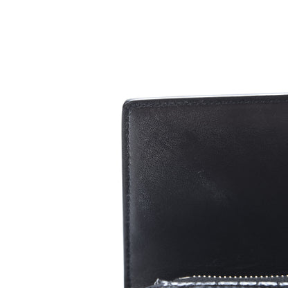 Saint Laurent Calfskin Crocodile Embossed Monogram Sunset Chain Wallet Black 13 of 13