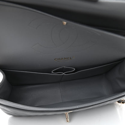 Chanel Caviar Quilted Jumbo Double Flap Grey 5 of 9