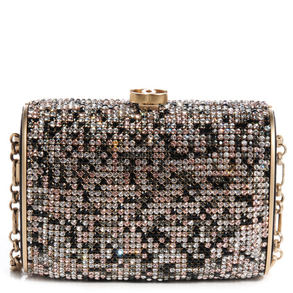 Chanel Swarovski Crystal Evening Bag Black Gold 1 of 7