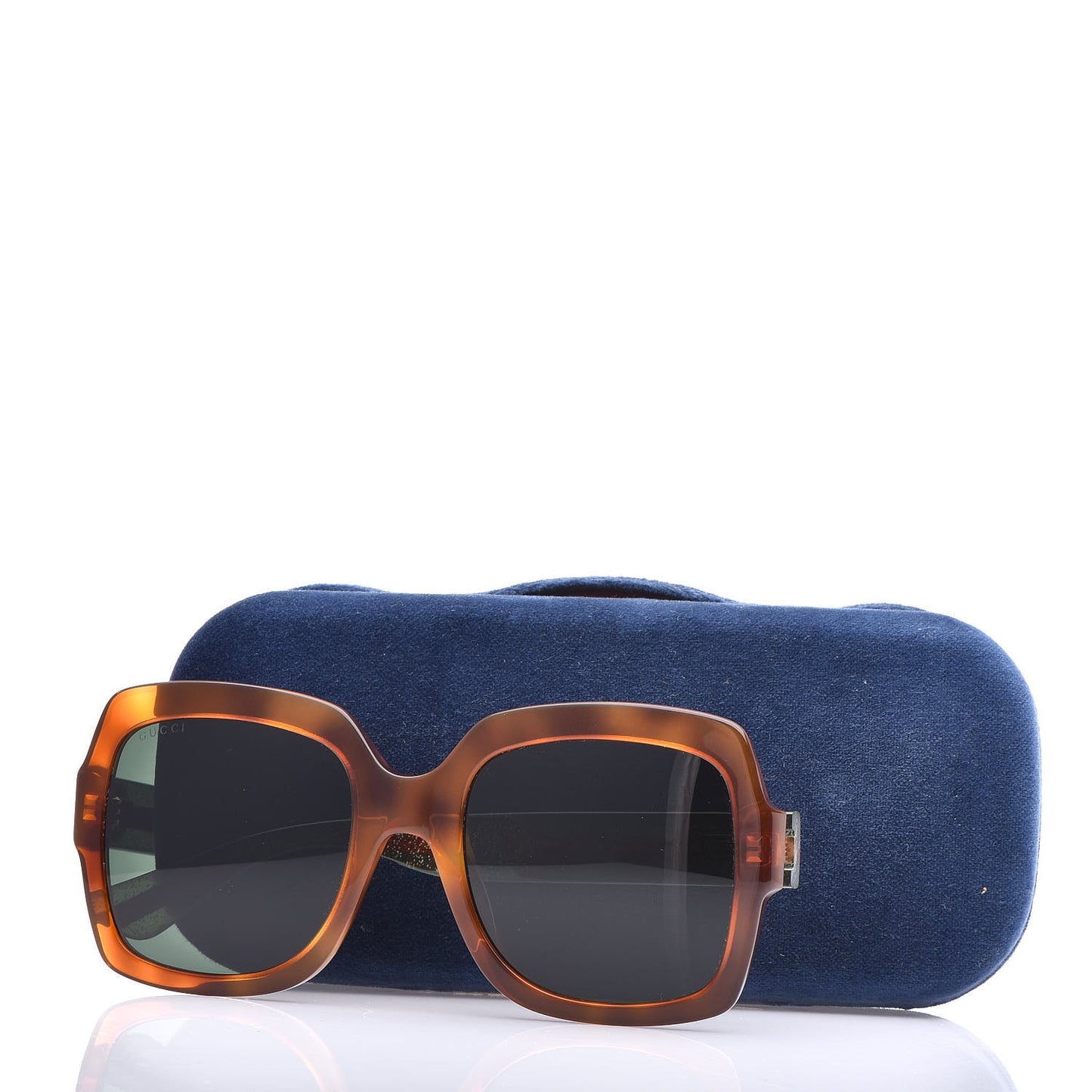 Oversize Square Web GG 0036S Sunglasses Tortoise