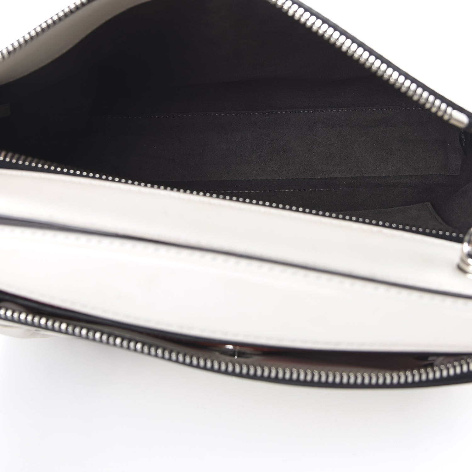 Fendi Vitello Baltico Dolce Shiny Nappa Lace Up DotCom Satchel White Parrot 4 of 16
