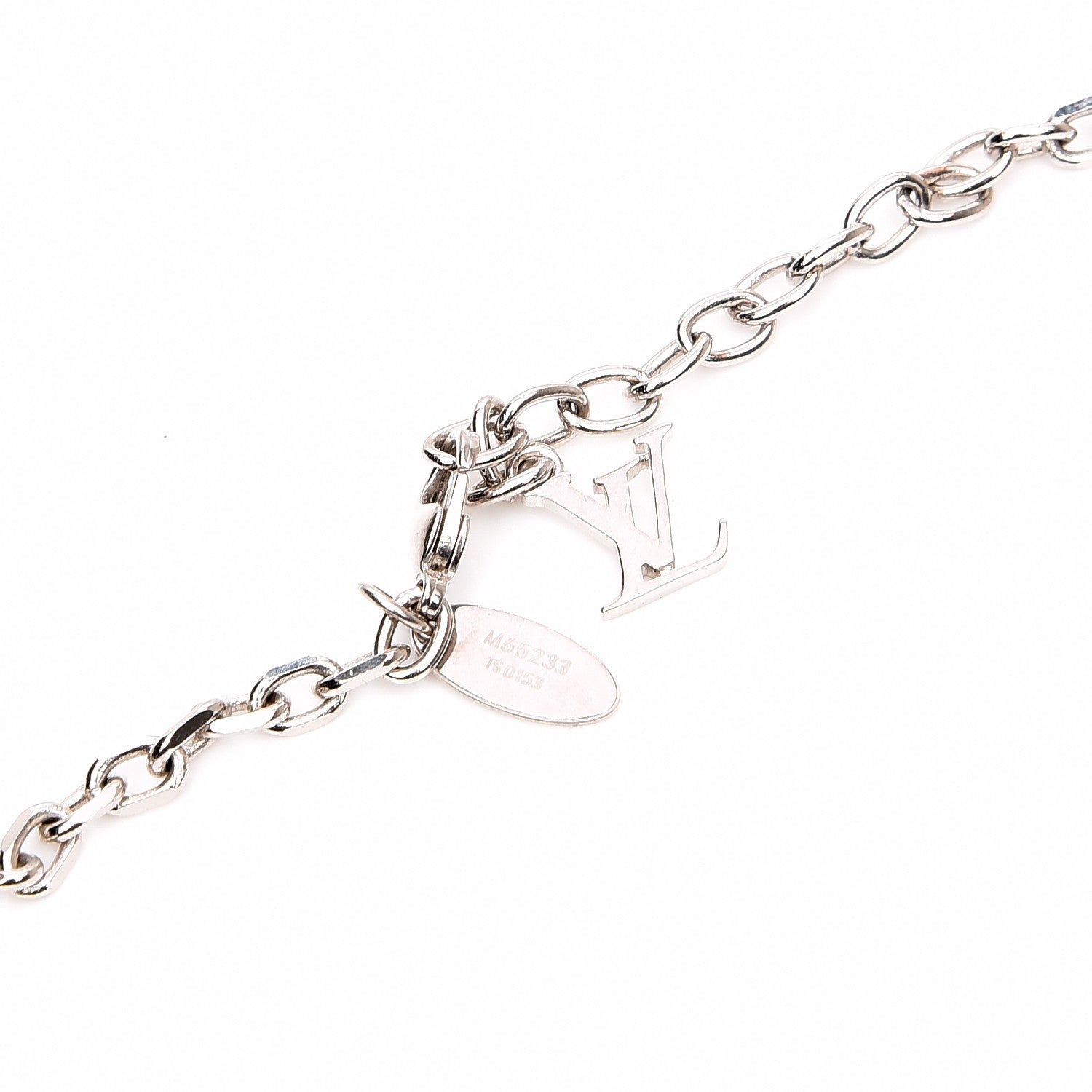Louis Vuitton Swarovski Gamble Long Necklace Silver 5 of 6