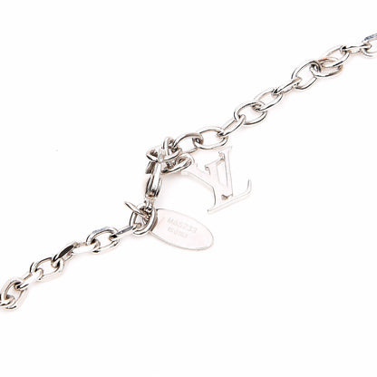 Louis Vuitton Swarovski Gamble Long Necklace Silver 5 of 6