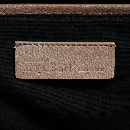 Alexander McQueen Pebbled Calfskin Skull Padlock Zip Around Tote Cocco 8 of 10