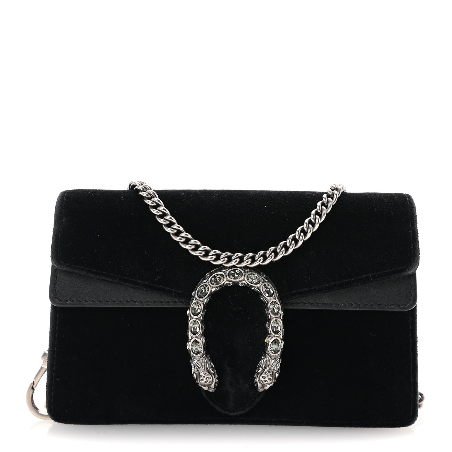 Velvet Super Mini Dionysus Shoulder Bag Black