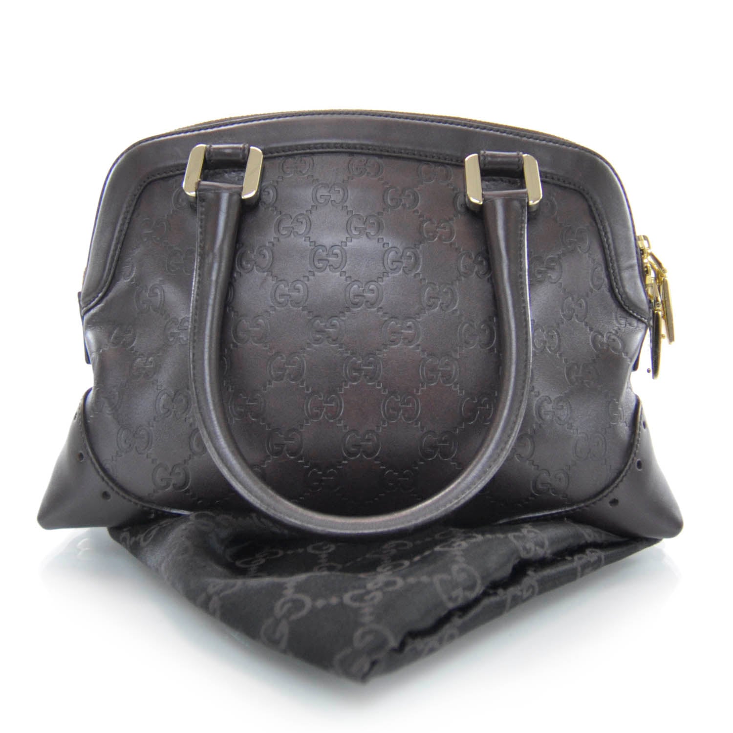 Gucci Guccissima Punch Handbag Chocolate Brown 3 of 9