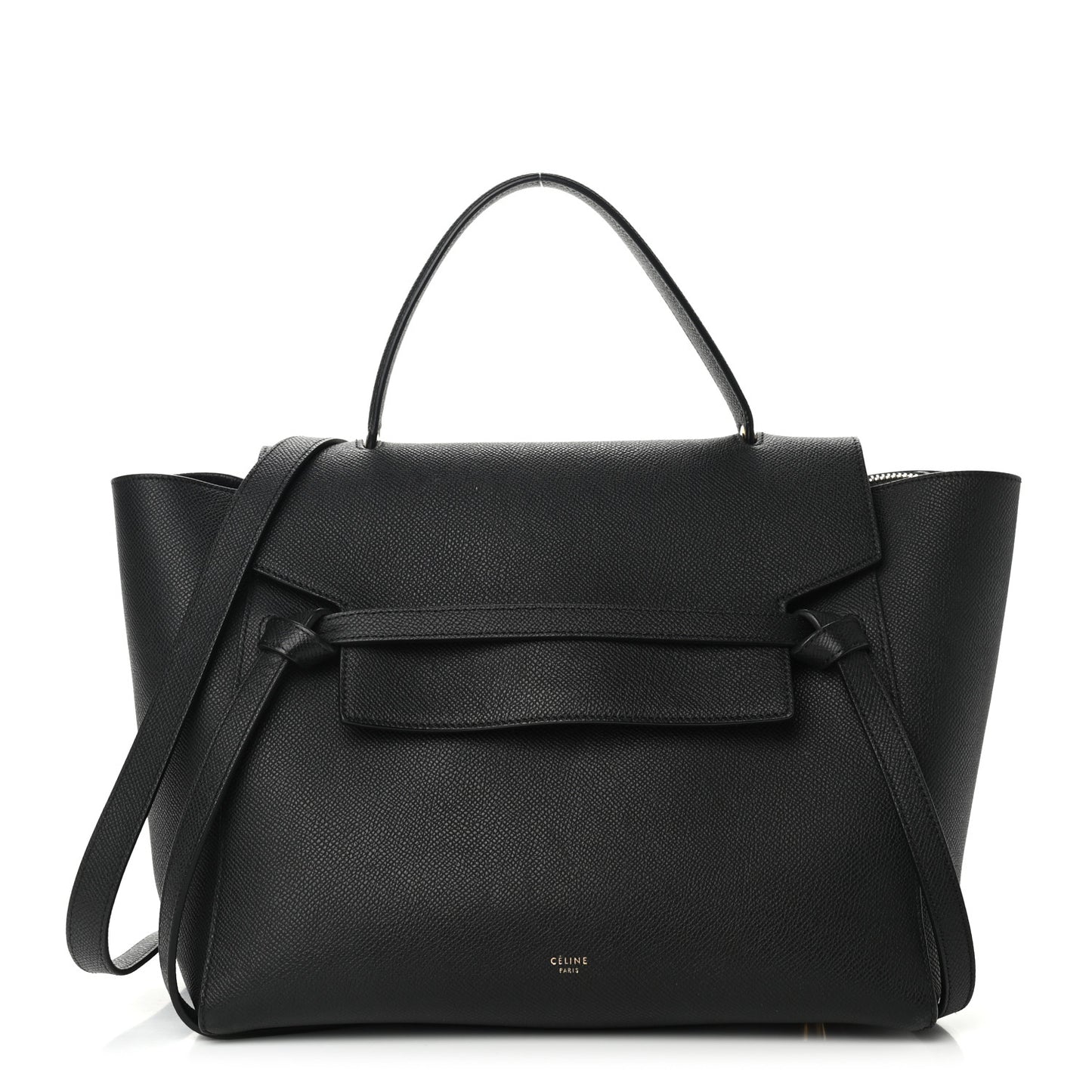 Grained Calfskin Mini Belt Bag Black