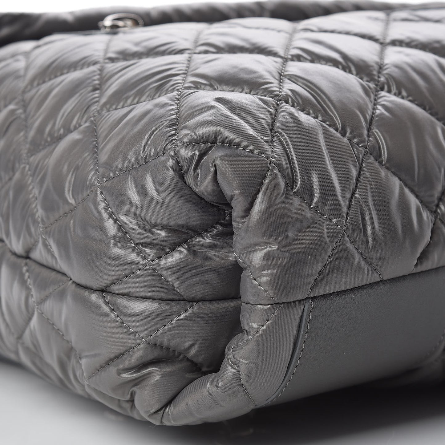 Nylon Quilted Coco Cocoon Backpack Gray