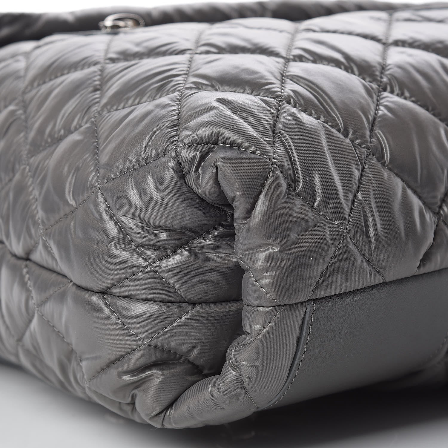 Chanel Nylon Quilted Coco Cocoon Backpack Gray 8 of 9
