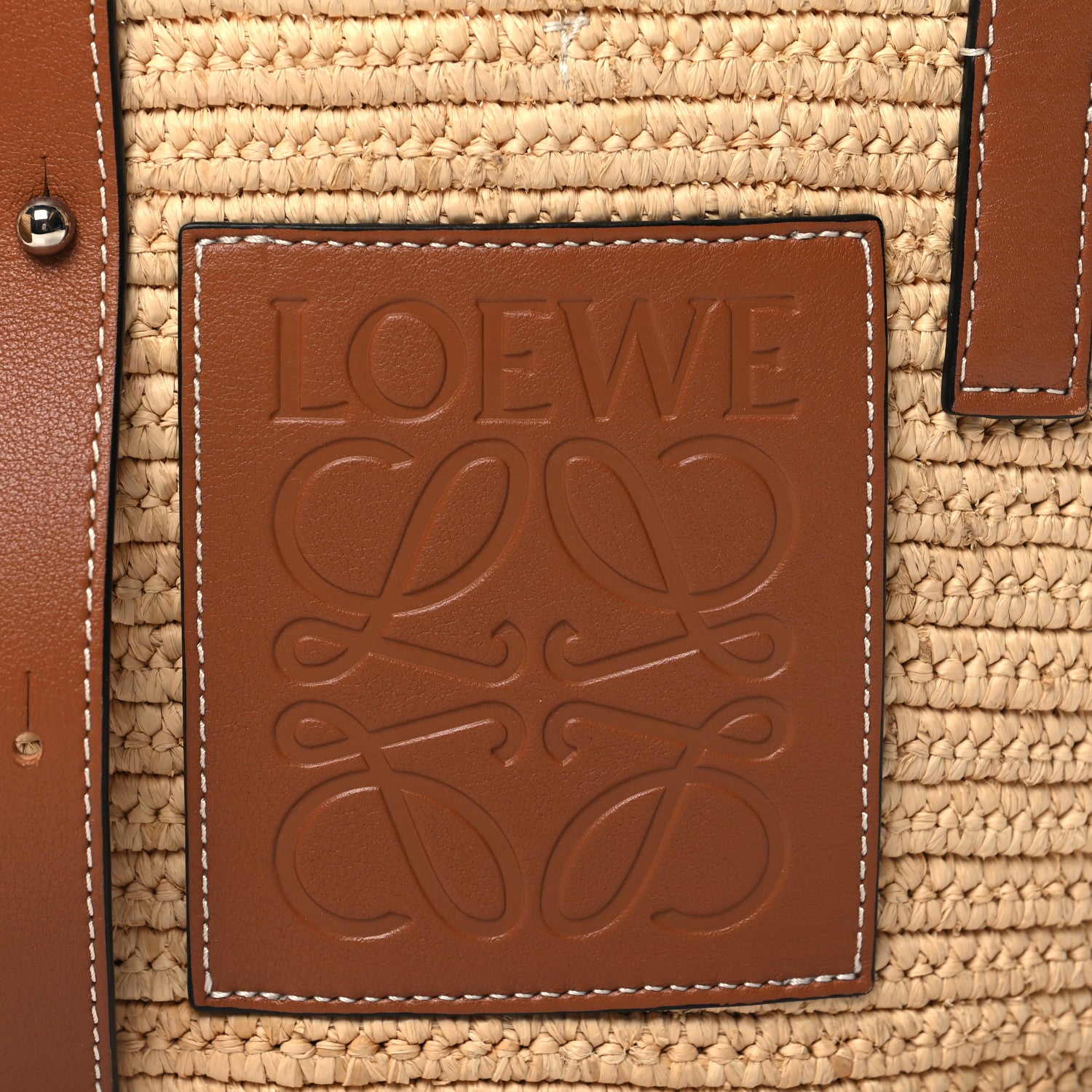 Loewe Raffia Small Elephant Basket Tote Bag Natural Tan 8 of 10