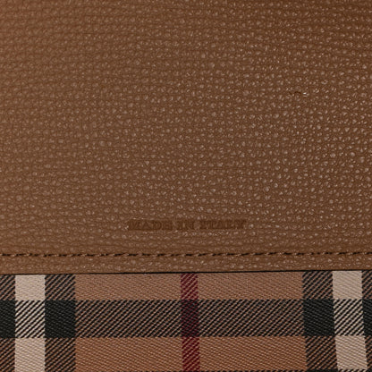 Burberry Grainy Calfskin Haymarket Check Small Reversible Tote Mid Camel 9 of 17