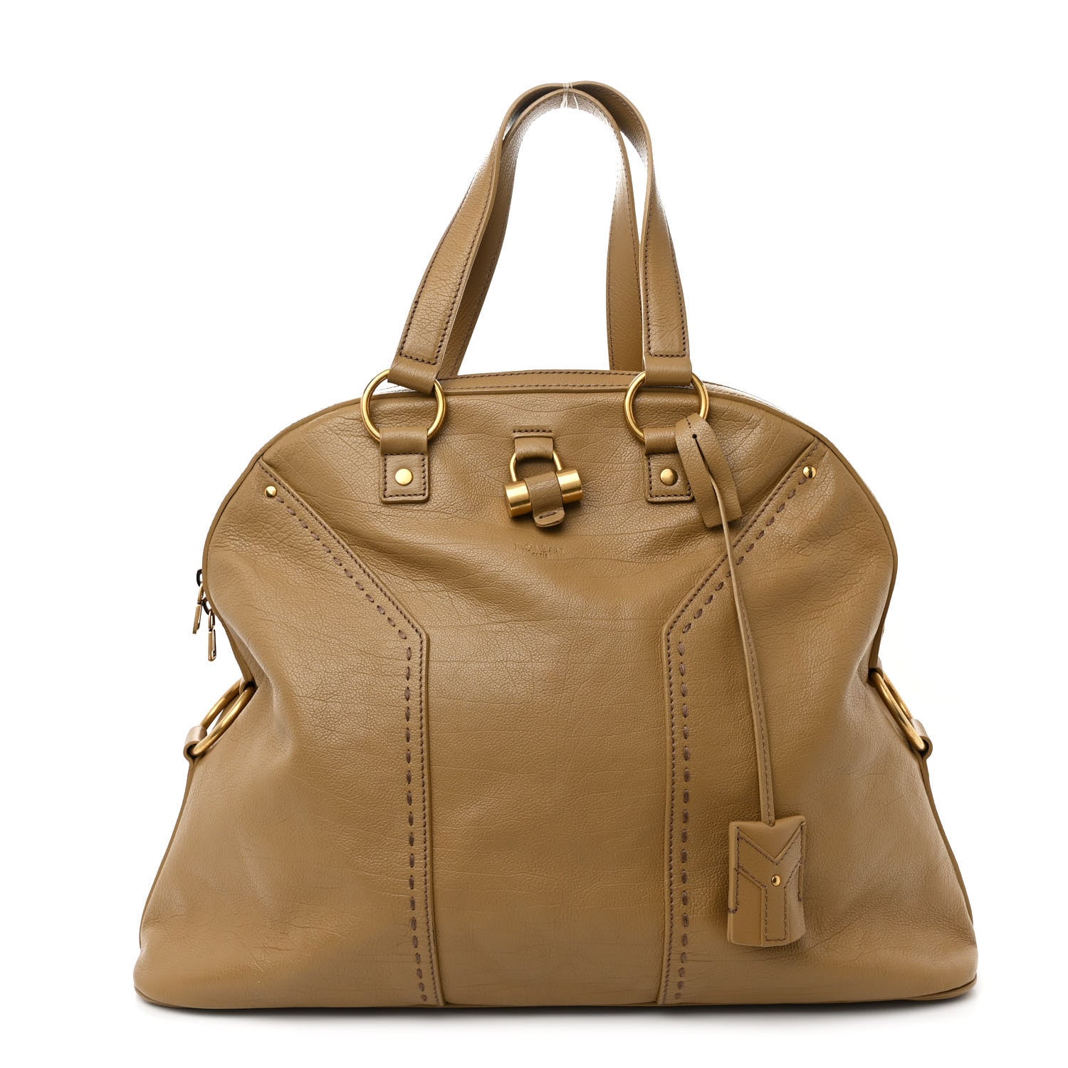 Saint Laurent Calfskin Oversized Muse Beige 1 of 10