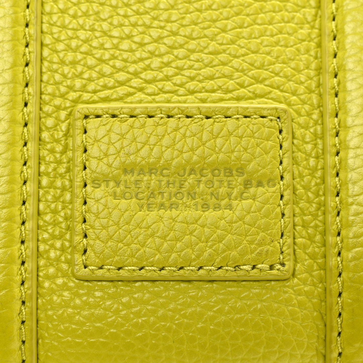 Grained Calfskin Micro The Tote Bag Citronella