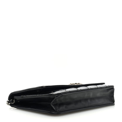 Chanel Patent Calfskin Quilted Boy Wallet On Chain WOC Black 4 of 10