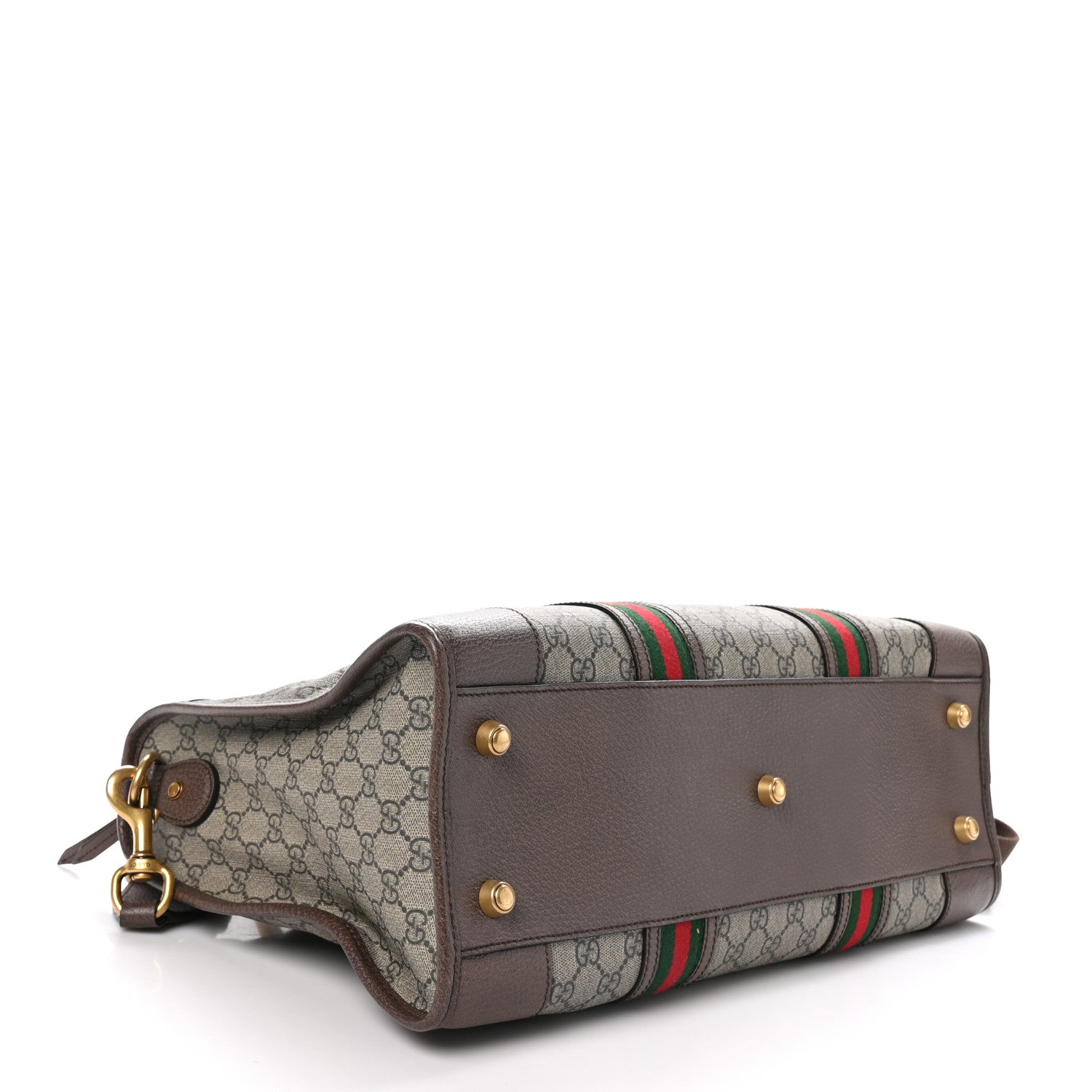 Gucci Soft GG Supreme Monogram Web Neo Vintage Duffle Bag Beige New Acero Crop 4 of 10