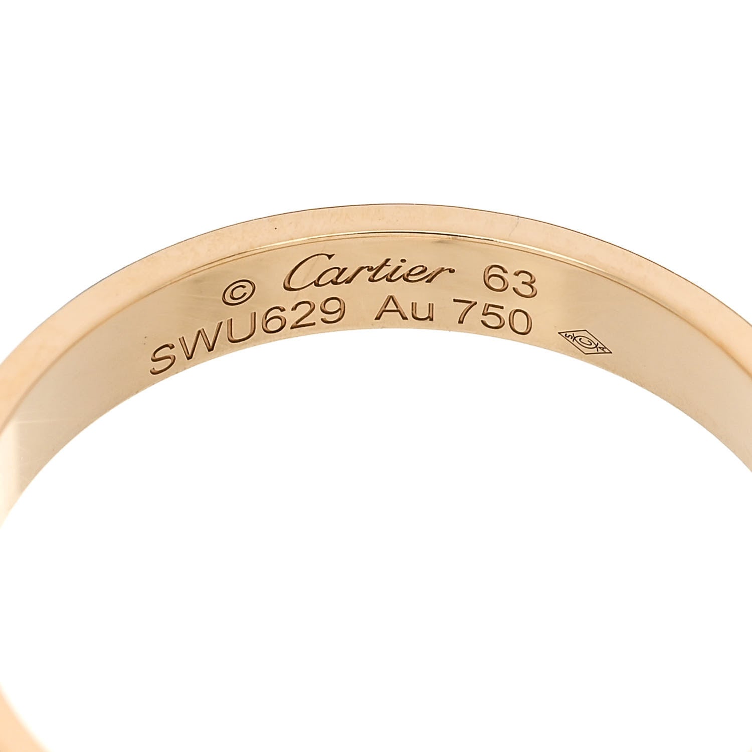 Cartier 18K Yellow Gold 3.5mm LOVE Wedding Band Ring 63 10.25 4 of 5
