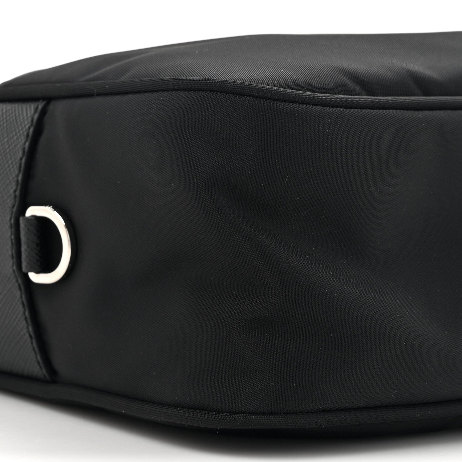 Prada Re-Nylon Vela Saffiano Pocket Double Zip Shoulder Bag Black 9 of 9