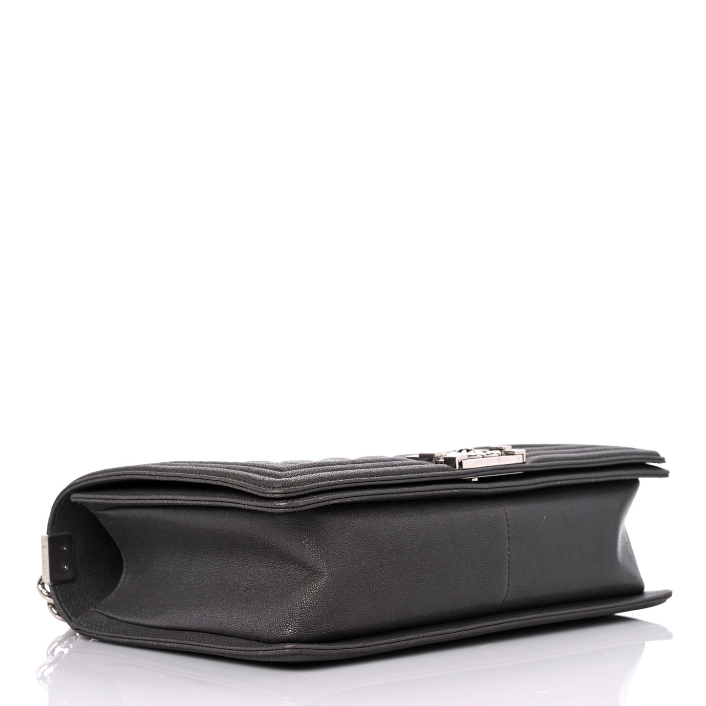 Caviar Quilted New Medium Boy Flap Grey