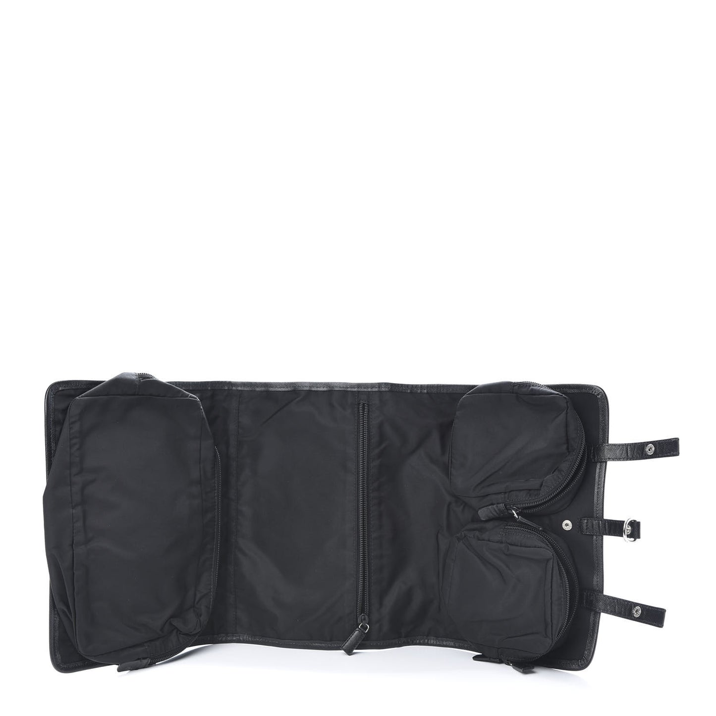 Nylon Tessuto Saffiano Travel Pouch Black